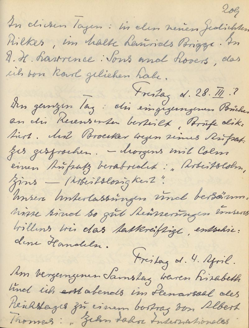 Tagebuch Lothar Erdmann S. 209