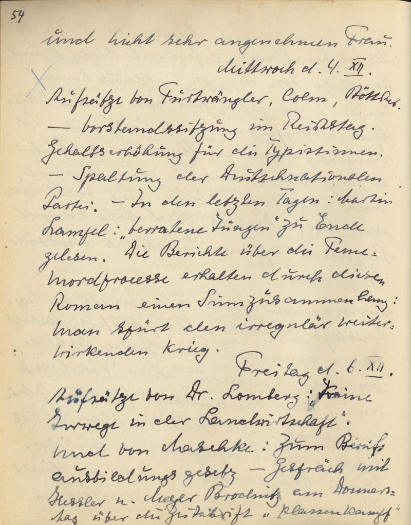 Tagebuch Lothar Erdmann, S. 54