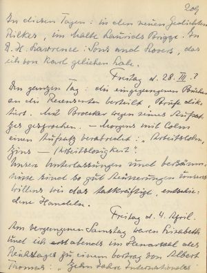 Tagebuch Lohtar Erdmann, S. 209
