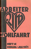Titelblatt, AWO, Ausgabe 1931
