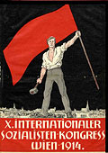 Plakat zum Sozialistenkongress 1014 in Wien